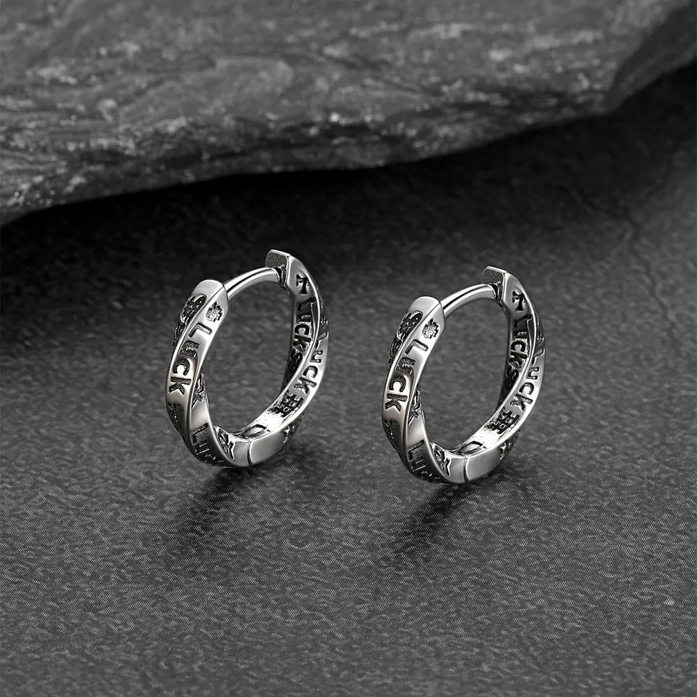 Minimalism Mobius Hoop Earrings for Men sold by FaithHeart product image thumbnail 4