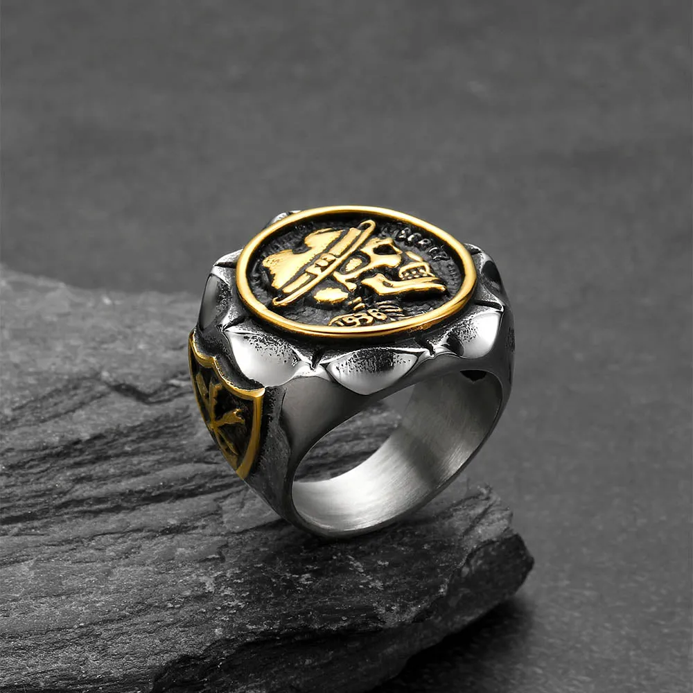 Halloween Gothic Punk Cowboy Hat Skull Ring for Men sold by FaithHeart product image thumbnail 4