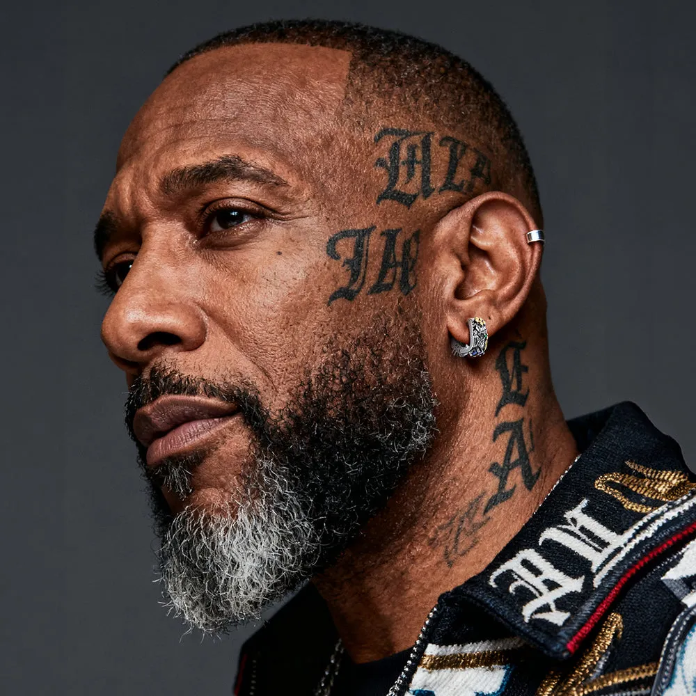 Punk Graffiti Joker Eagle Shield Star Square Hoop Earrings with Crystals for Men sold by FaithHeart product image thumbnail 3