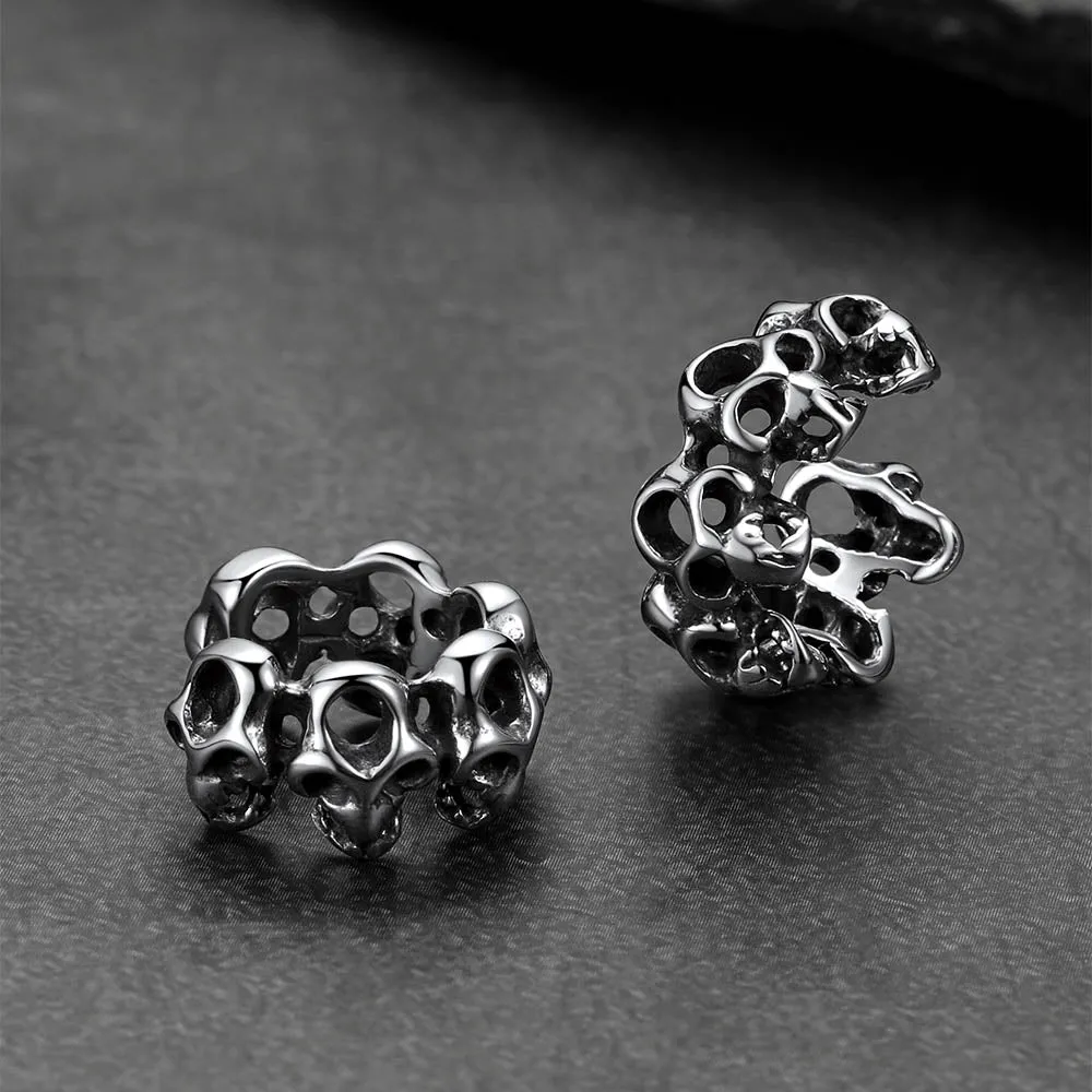 Gothic Hollow Skull Clip Ear Cuff Halloween Gift for Men sold by FaithHeart product image thumbnail 5