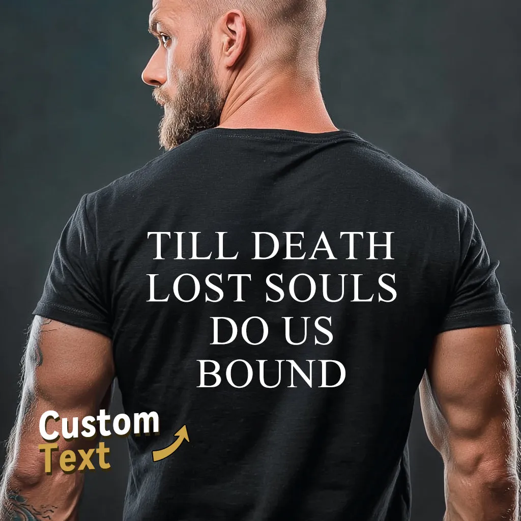 Personalized Text T-Shirt, Custom Print Cotton Tee for Men Women sold by FaithHeart