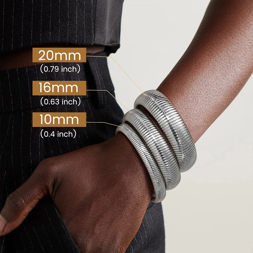 Stretch Chain Bangle Bracelet for Women Men, 10/16/20mm Width sold by FaithHeart product image thumbnail 3