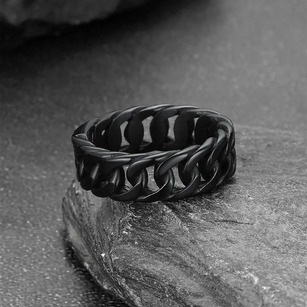 Cuban Link Stainelss Steel Band Ring for Men sold by FaithHeart product image thumbnail 4