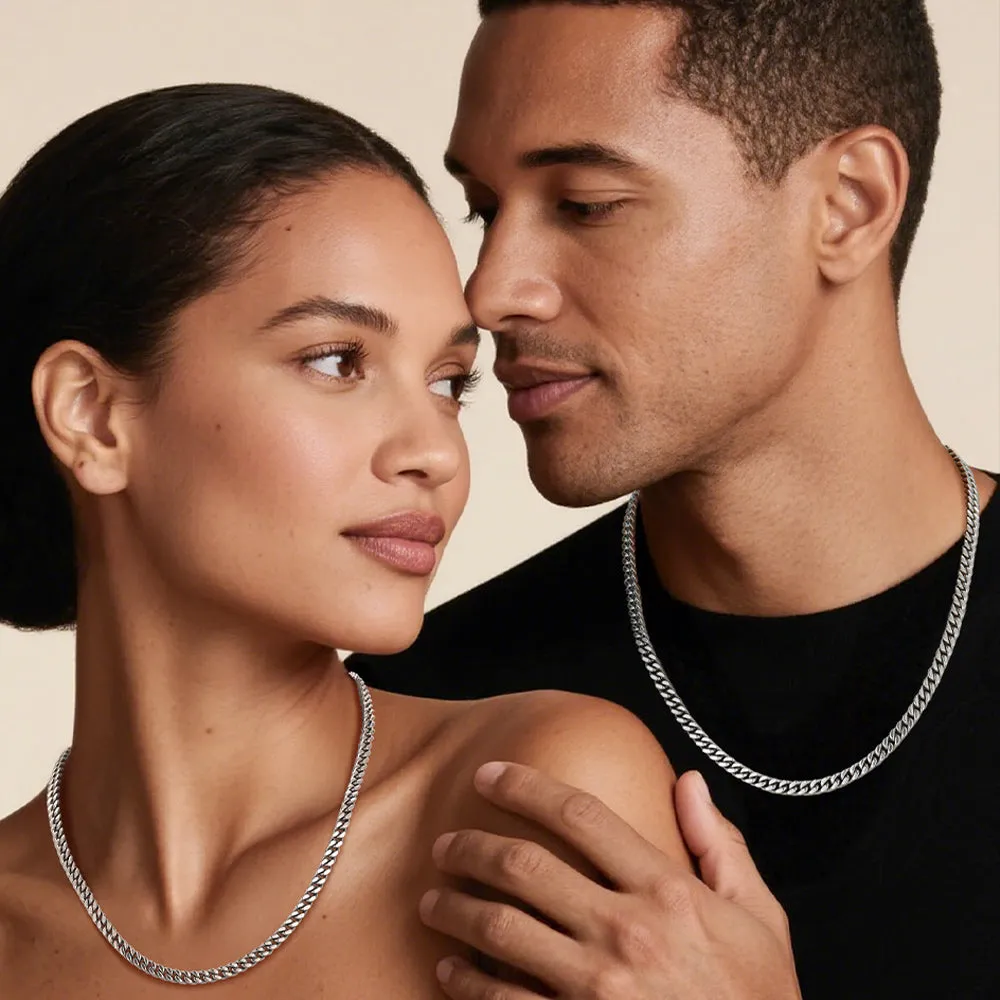 Chunky Cuban Link Chain Choker Necklace for Women, 5/12/14mm Width sold by FaithHeart product image thumbnail 4