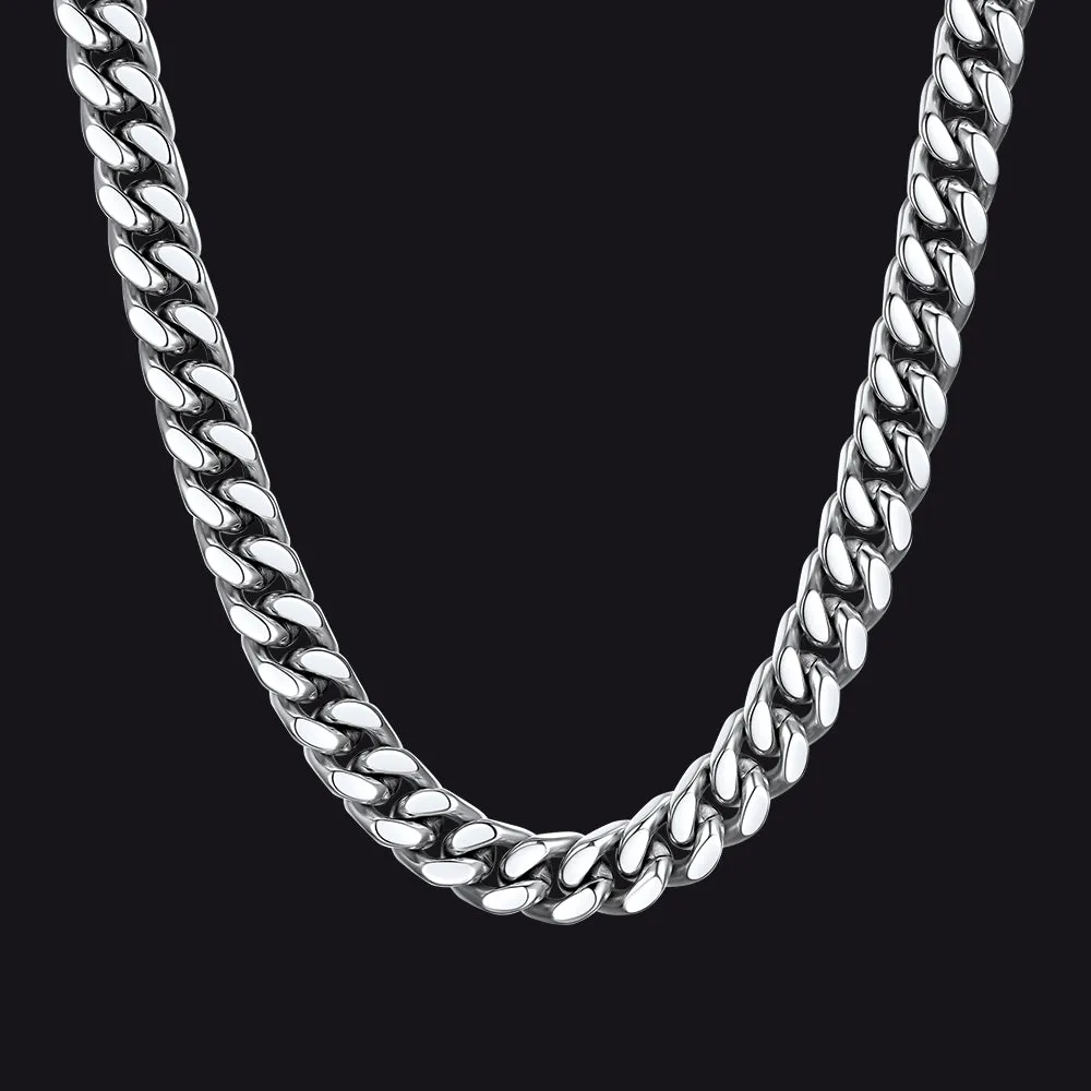 Chunky Cuban Link Chain Choker Necklace for Women, 5/12/14mm Width sold by FaithHeart