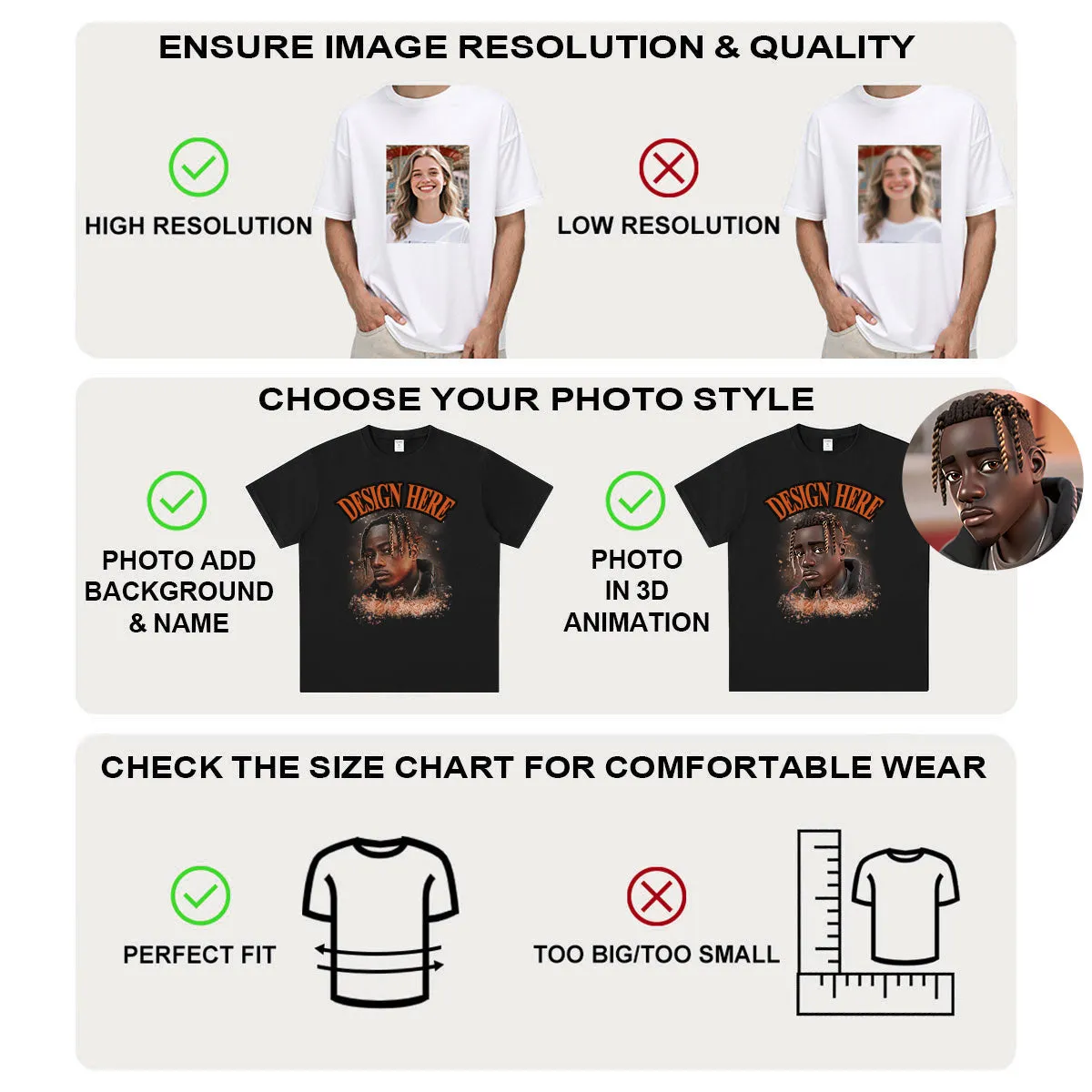 Custom Bootleg Tee Photo and Text T-Shirt, Unisex Cotton Tee sold by FaithHeart product image thumbnail 5