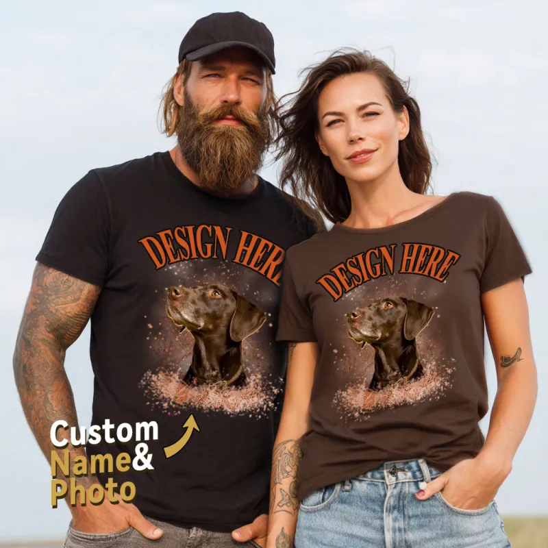 Custom Bootleg Tee Photo and Text T-Shirt, Unisex Cotton Tee sold by FaithHeart