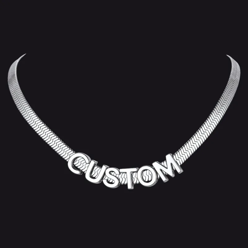 5MM Personalized Name Choker Chain Necklace for Men Women sold by FaithHeart