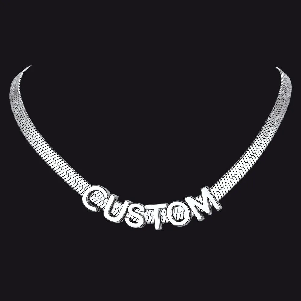 5MM Personalized Name Choker Chain Necklace for Men Women sold by FaithHeart