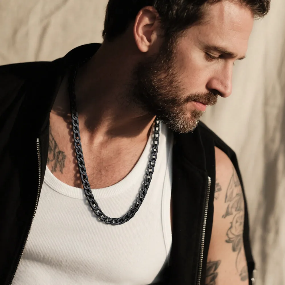 8mm Figaro Link Chain & Bracelet Bundle Set for Men sold by FaithHeart product image thumbnail 3