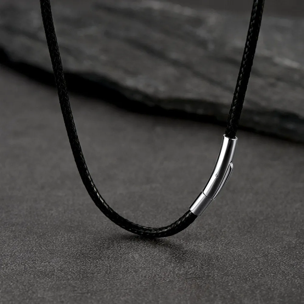 3mm Braided Leather Cord Chain Rope Necklace & Bracelet Set for Men sold by FaithHeart product image thumbnail 5