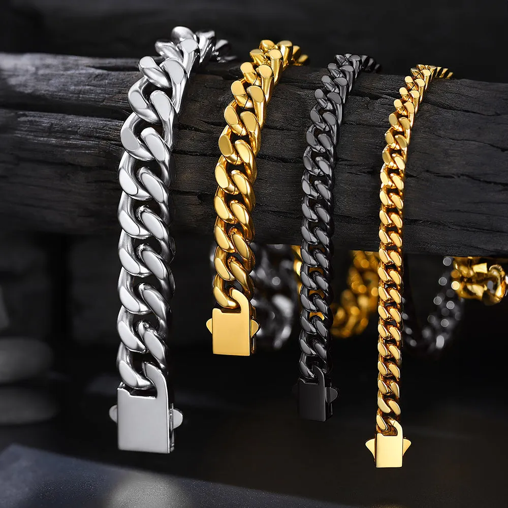 9MM Miami Cuban Chain & Bracelet Jewelry Set for Men sold by FaithHeart product image thumbnail 4