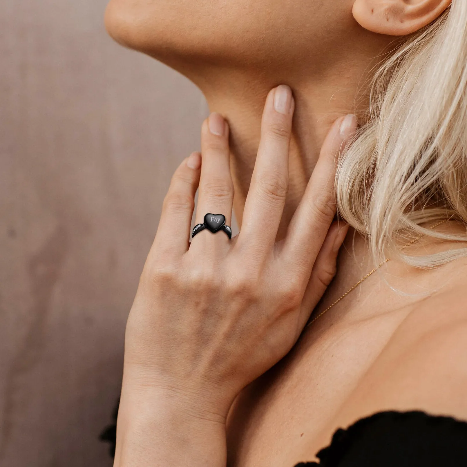 Custom Memorial Heart Cremation Urn Ashes Ring for Women sold by FaithHeart product image thumbnail 3