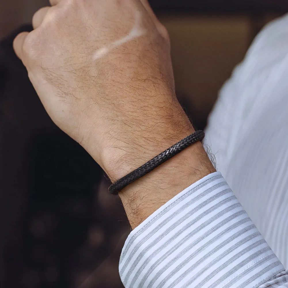 Clasp Braided Genuine Leather Bracelet Birthday Gift for Men sold by FaithHeart product image thumbnail 4