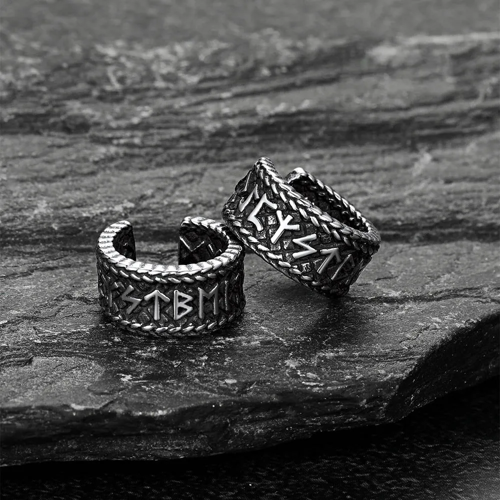 Viking Runes Ear Cuff Clip-On Earrings for Men Women sold by FaithHeart product image thumbnail 4