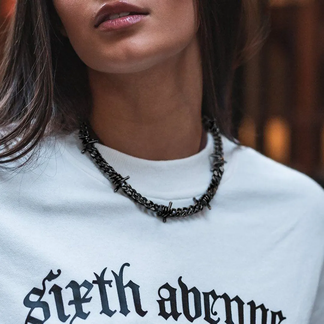 To My Men Barbed Wire Cuban Chain Choker Necklace Gift for Him sold by FaithHeart product image thumbnail 4