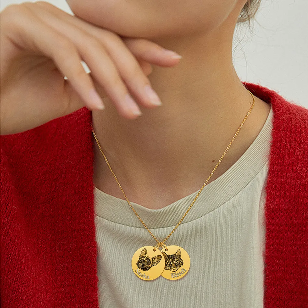 Personalized Pet Portrait Necklace Memorial Gift sold by FaithHeart product image thumbnail 3