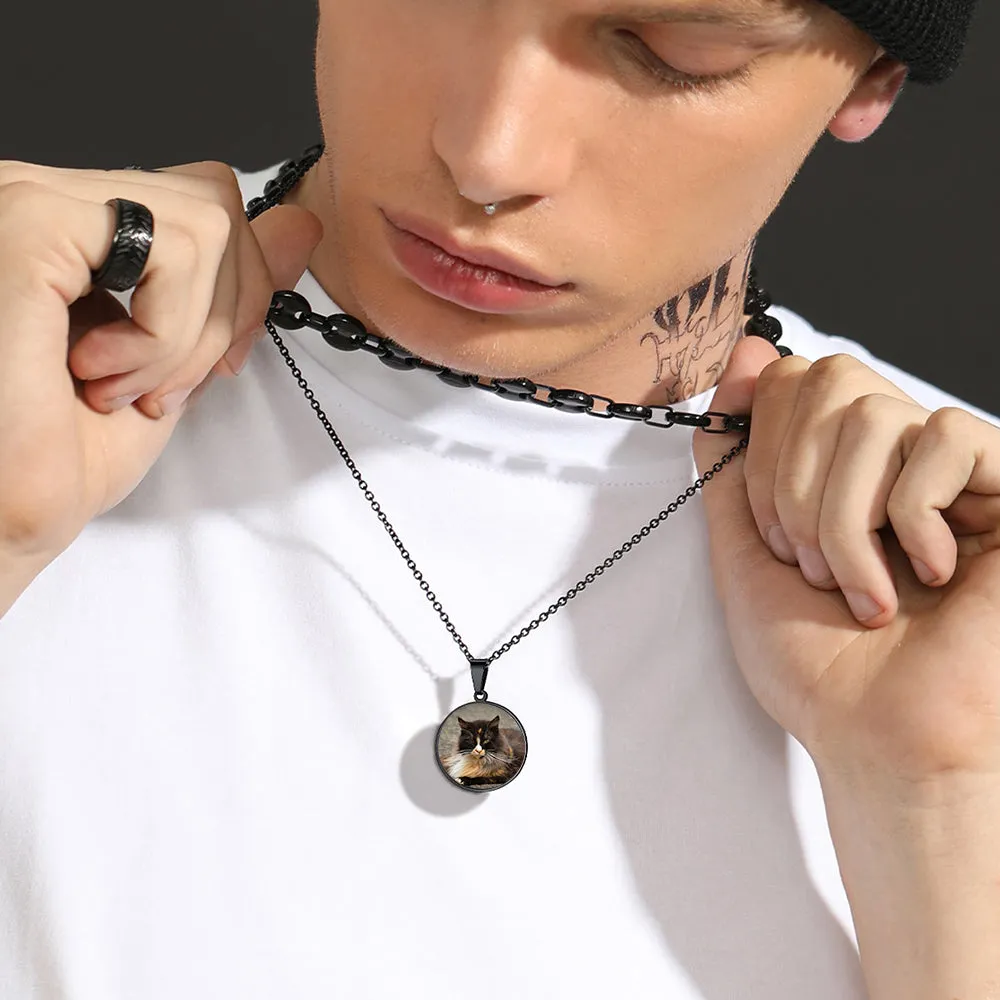 Customized Memorial Pet Picture Necklace for Women Men sold by FaithHeart product image thumbnail 2