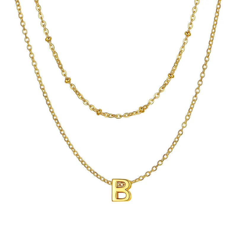 Initial Letter A-Z Layered Necklaces for Women sold by FaithHeart