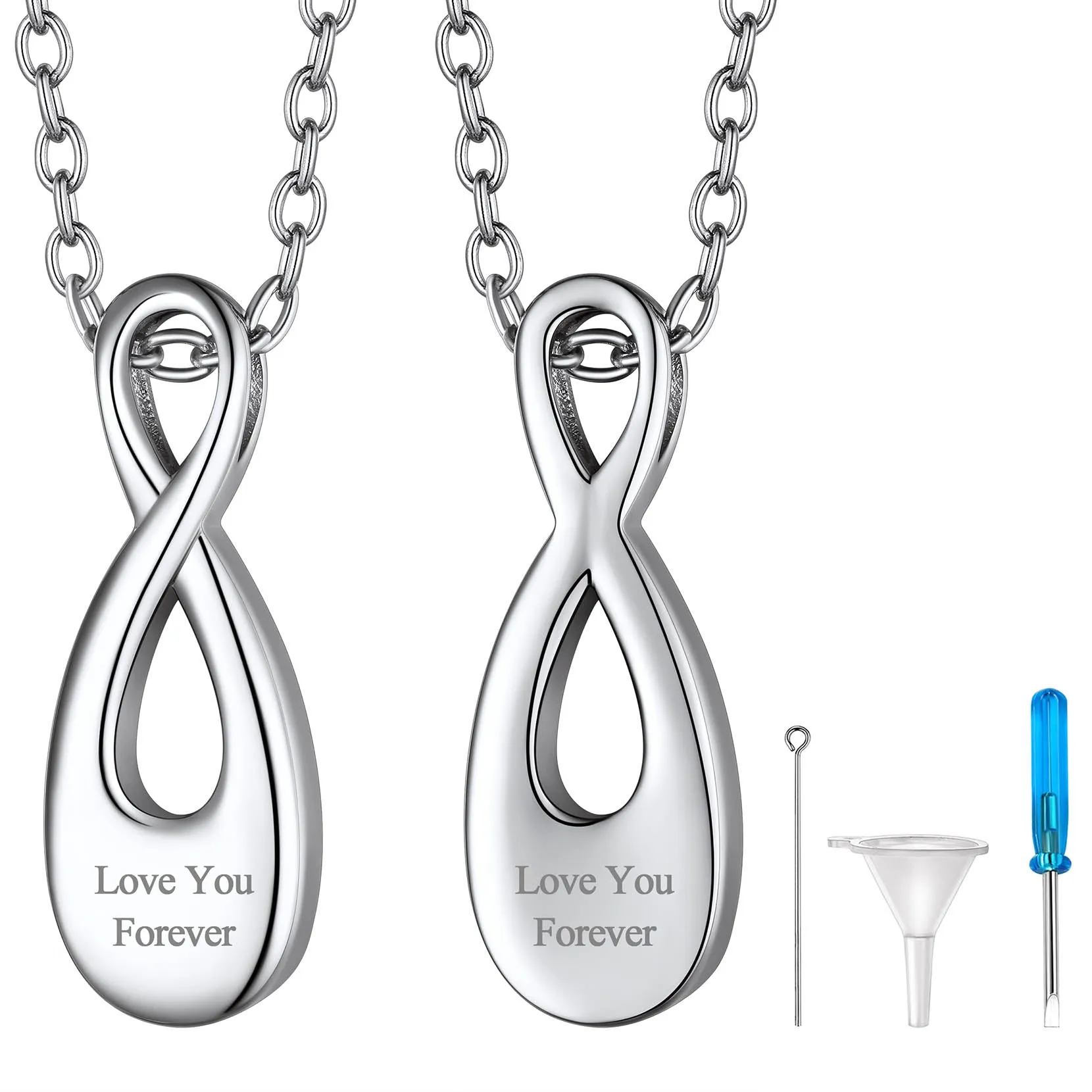 Customized Infinity Urn Necklace Cremation Jewelry for Ashes sold by FaithHeart