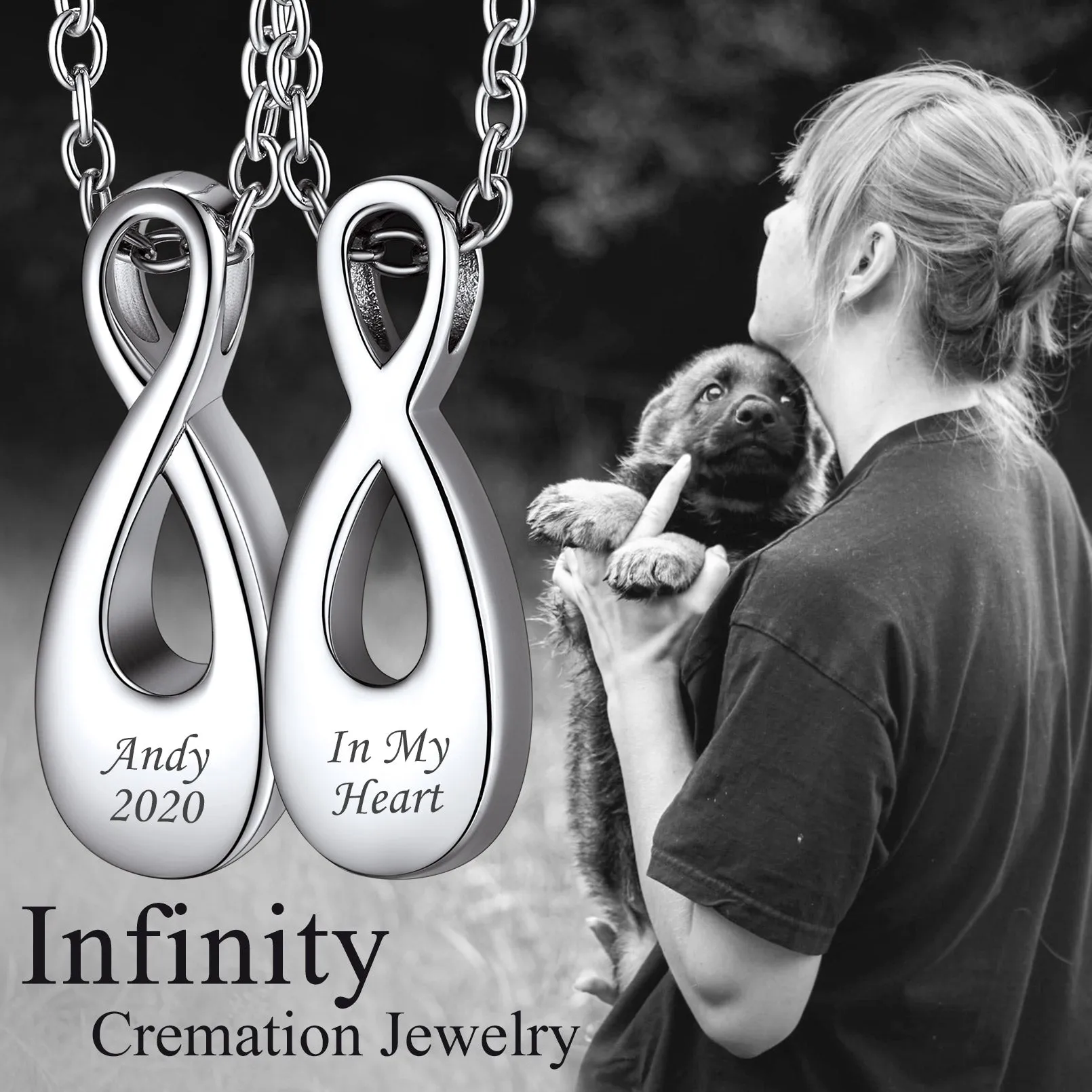 Customized Infinity Urn Necklace Cremation Jewelry for Ashes sold by FaithHeart product image thumbnail 4
