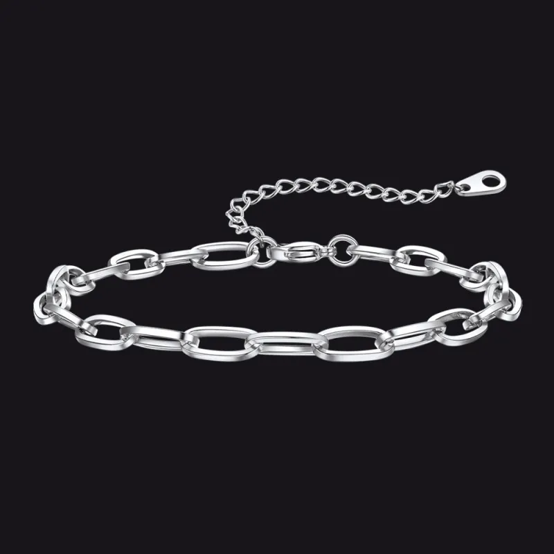 Paperclip Chain Anklet Beach Jewelry for Women, 2/3/6mm Width sold by FaithHeart