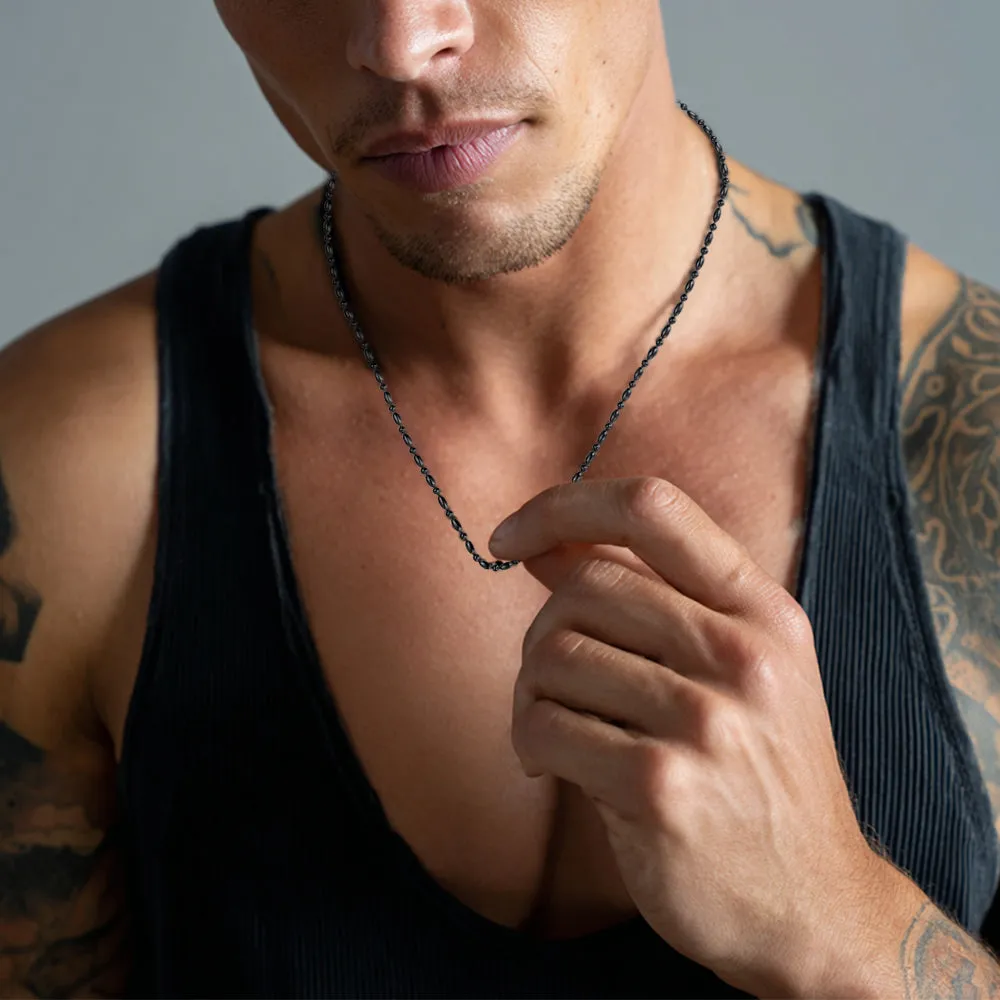 1.5MM Stainless Steel Slim Rope Chain Necklace for Men Women sold by FaithHeart product image thumbnail 2