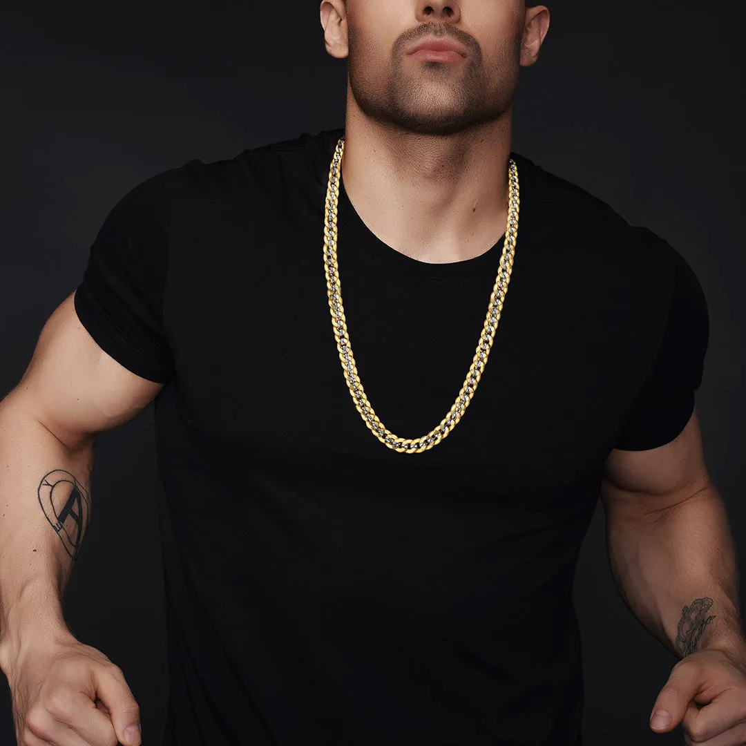 Two-Tone Cuban Chain Necklace For Men Women, 6mm/10mm Width sold by FaithHeart product image thumbnail 2