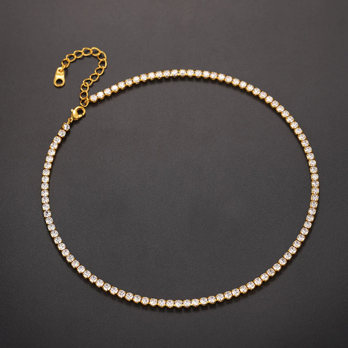 3MM Bling Cubic Zirconia Chain Necklace for Men Women sold by FaithHeart product image thumbnail 5