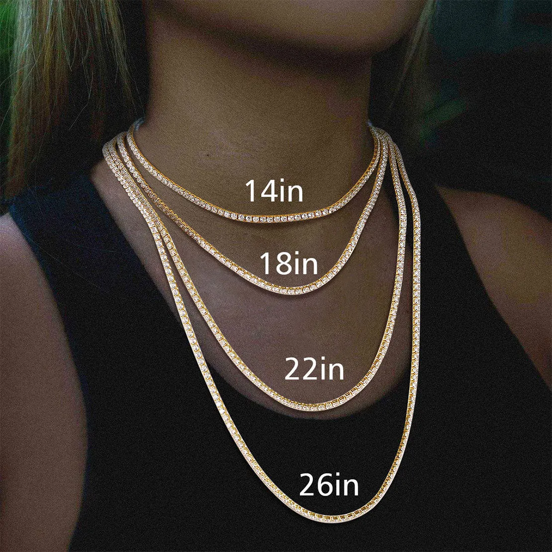 3MM Bling Cubic Zirconia Chain Necklace for Men Women sold by FaithHeart product image thumbnail 4