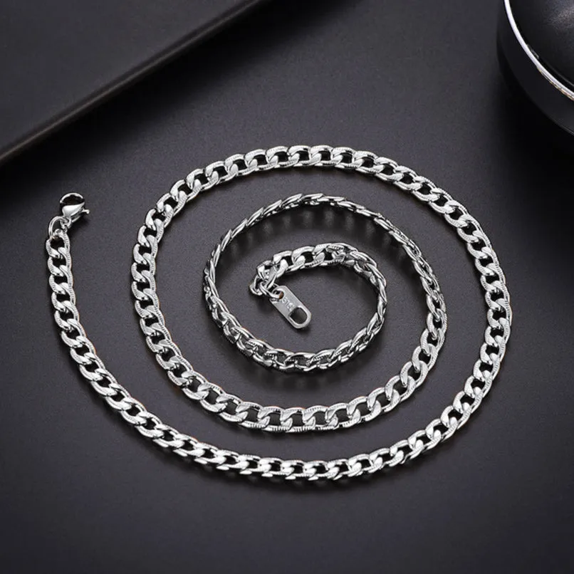 5MM Flat Curb Cuban Chain Link Necklace for Men Women sold by FaithHeart product image thumbnail 5