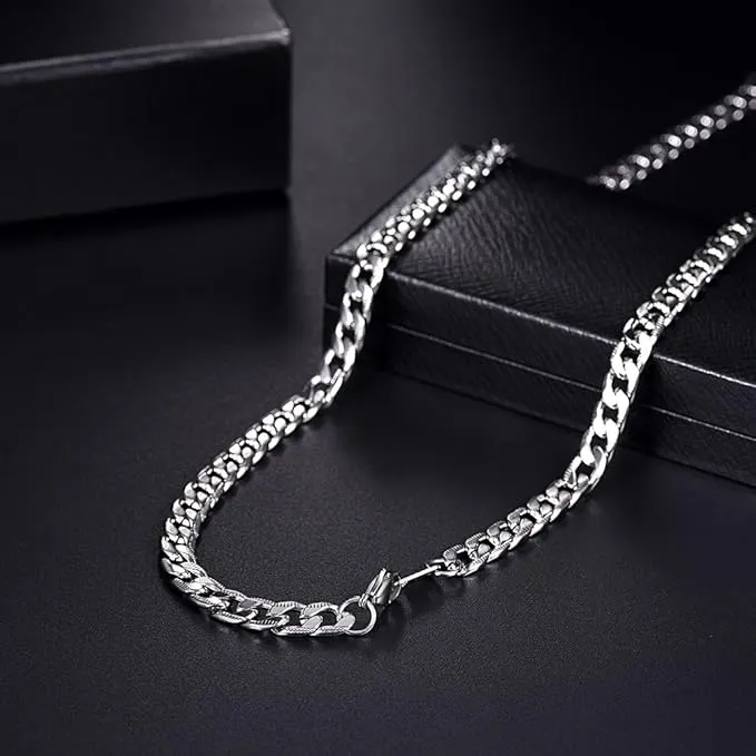 5MM Flat Curb Cuban Chain Link Necklace for Men Women sold by FaithHeart product image thumbnail 4