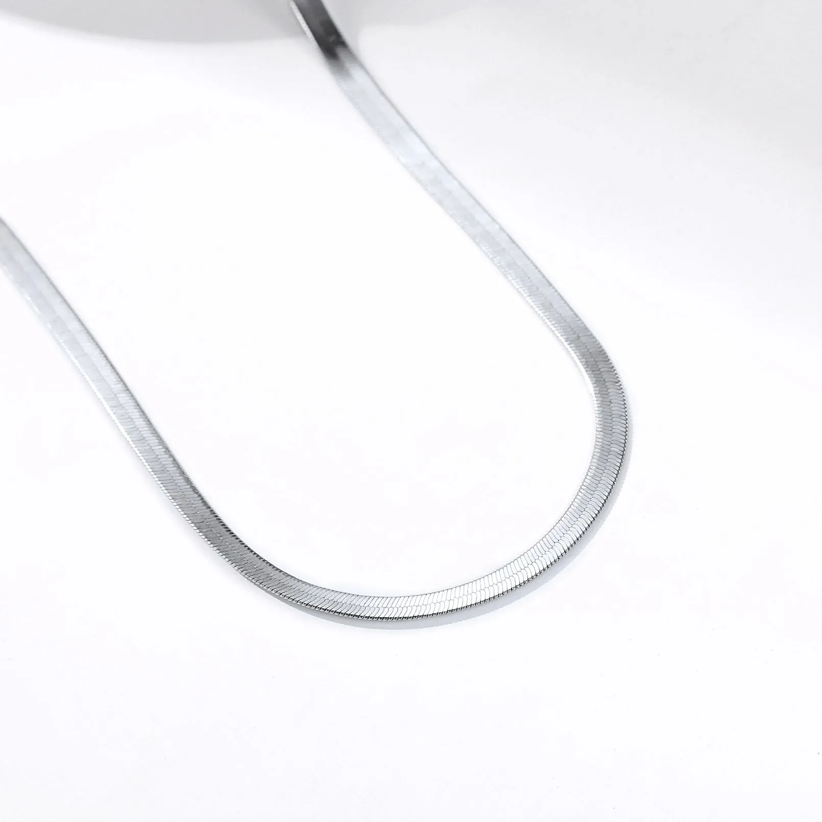 Sterling Silver Flat Snake Chain Anklet Bracelet for Women sold by FaithHeart product image thumbnail 4