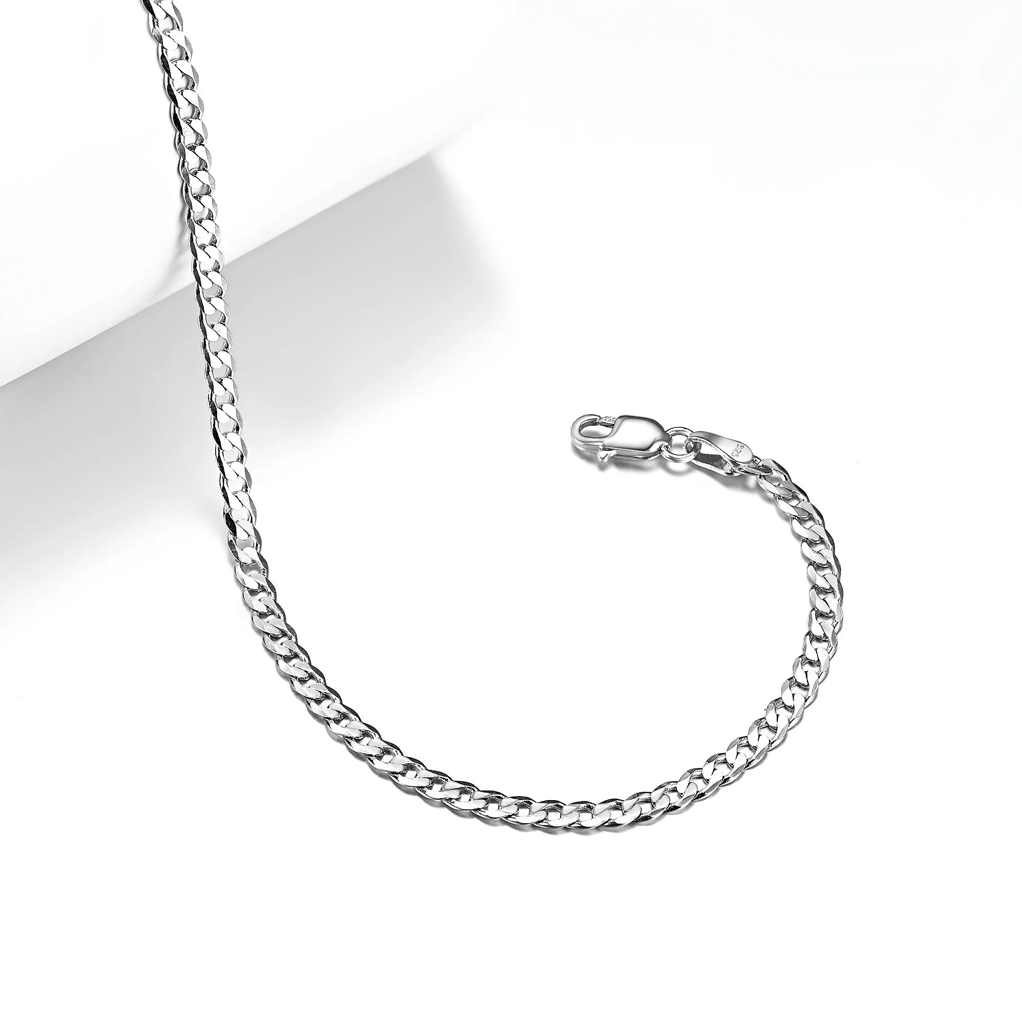 3mm Sterling Silver Cuaba Chain Anklet for Women sold by FaithHeart product image thumbnail 5