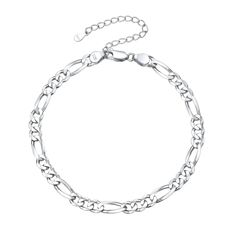 Figaro Chain Link Anklet Beach Barefoot Jewelry for Women Girls sold by FaithHeart