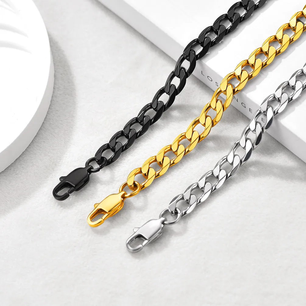 Stainless Steel Cuban Chain Link Anklet Bracelet for Women Girls sold by FaithHeart product image thumbnail 5