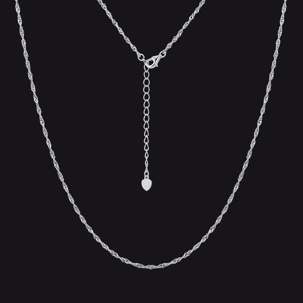 925 Sterling Silver 1.6mm Slim Chains Necklace for Women Men sold by FaithHeart