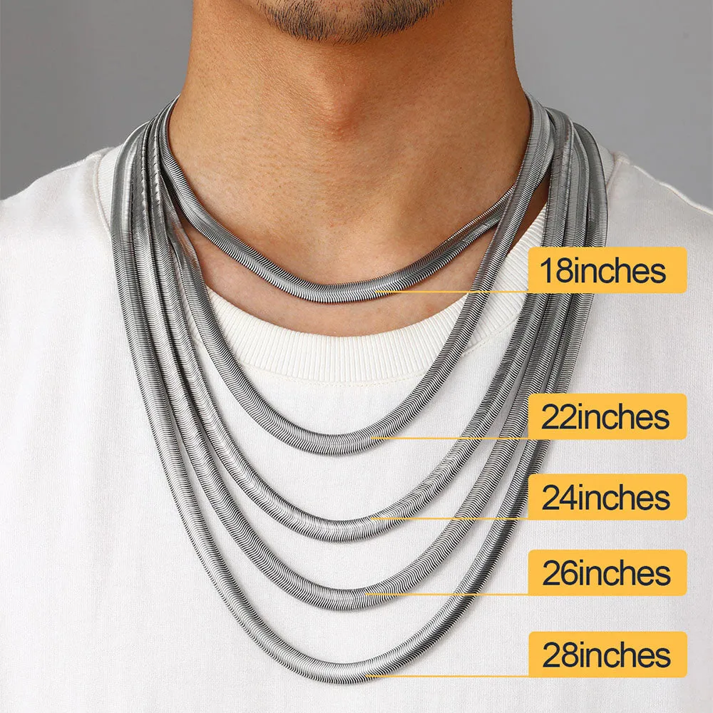 Snake Chain Link Necklace for Men Women 8MM sold by FaithHeart product image thumbnail 4