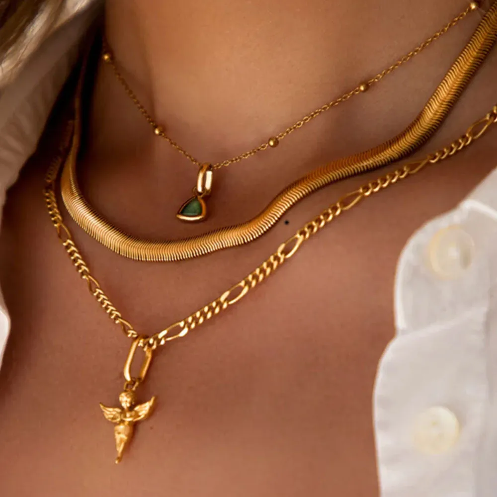 Snake Chain Link Necklace for Men Women 8MM sold by FaithHeart product image thumbnail 3