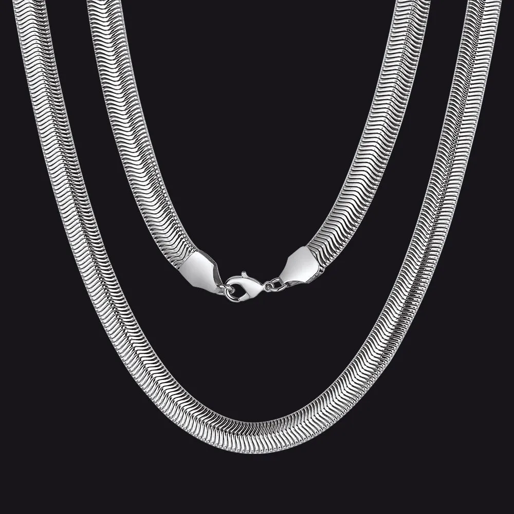 Snake Chain Link Necklace for Men Women 8MM sold by FaithHeart