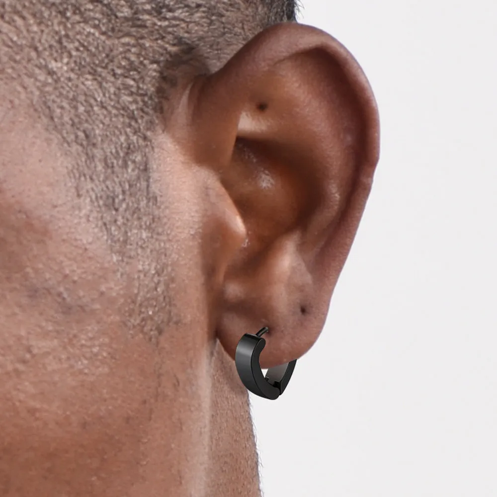 Flash Sale Small Heart Piercing Huggie Hoop Earrings Set for Men 4 Pairs sold by FaithHeart product image thumbnail 2