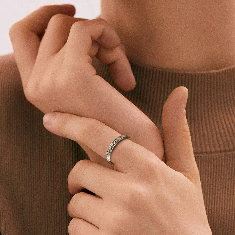 Sterling Silver Celtic Fidget Anxiety Band Ring for Women Couple sold by FaithHeart product image thumbnail 2