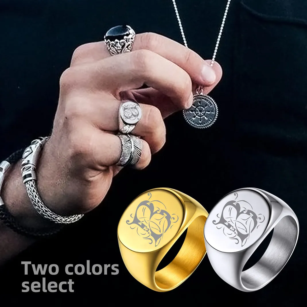 Customized Statement Signet Ring Gifts for Men sold by FaithHeart product image thumbnail 4