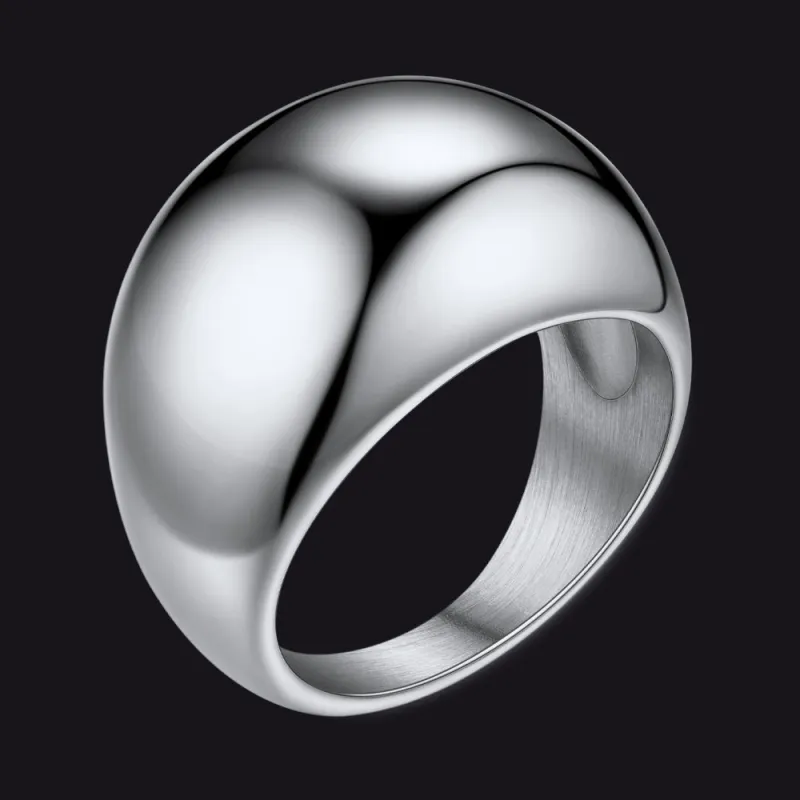 Chunky Dome Statement Ring for Men Women, 8/16/23mm Width sold by FaithHeart