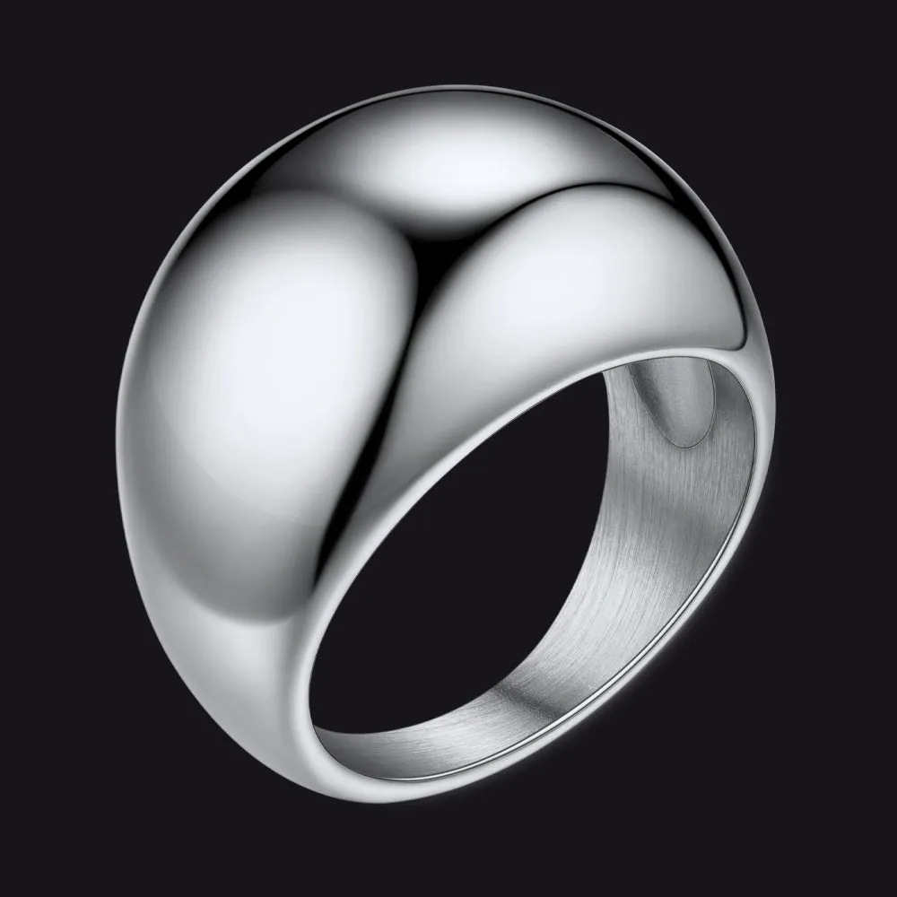 Chunky Dome Statement Ring for Men Women, 8/16/23mm Width sold by FaithHeart