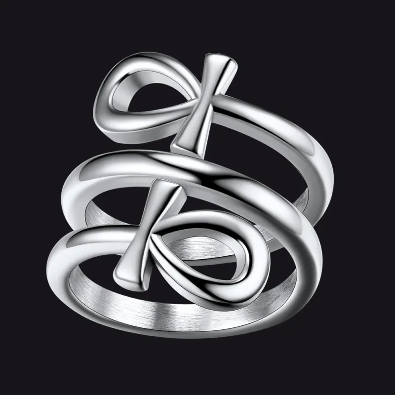 Egyptian Ankh Cross Rings Amulet Jewelry for Men Women sold by FaithHeart