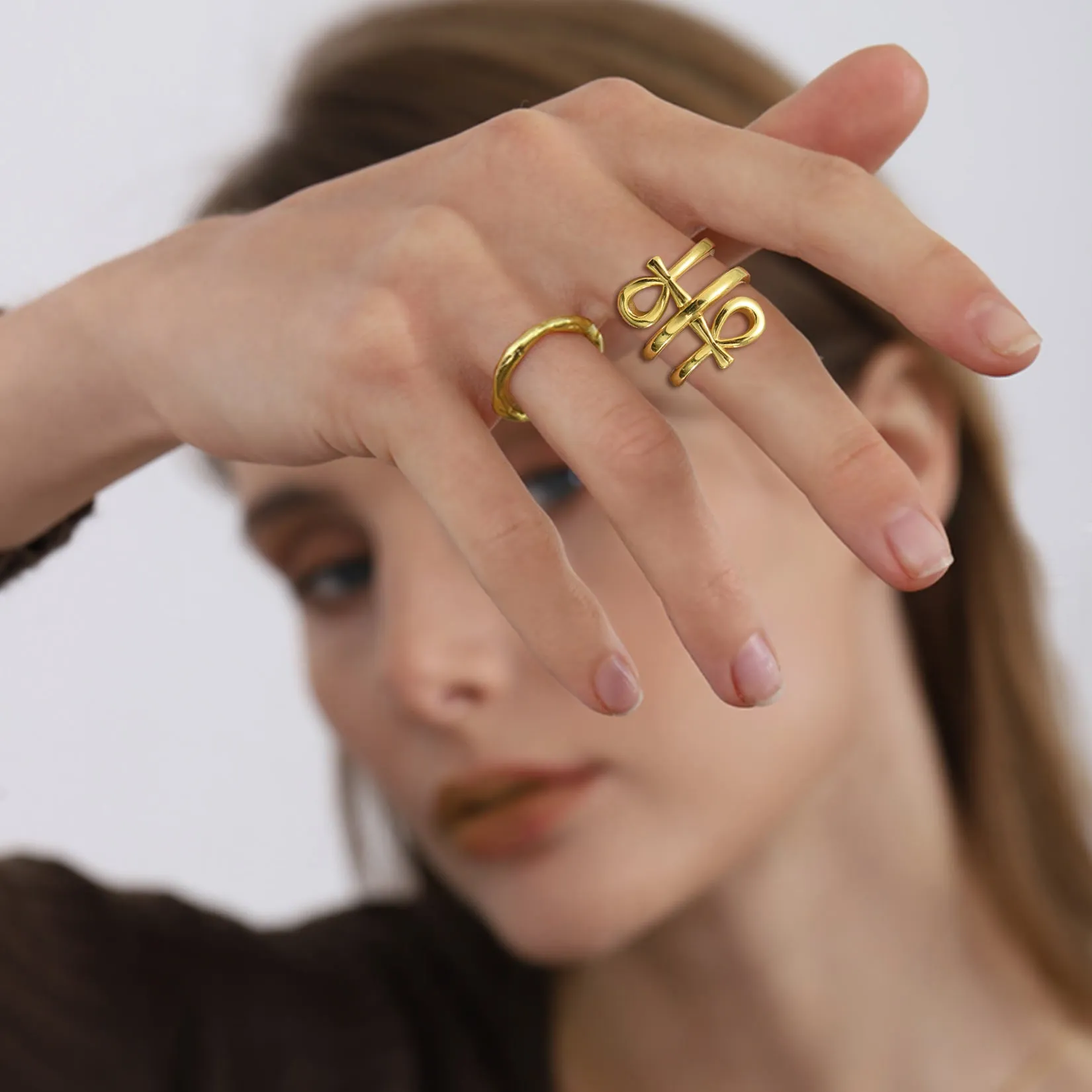 Egyptian Ankh Cross Rings Amulet Jewelry for Men Women sold by FaithHeart product image thumbnail 3