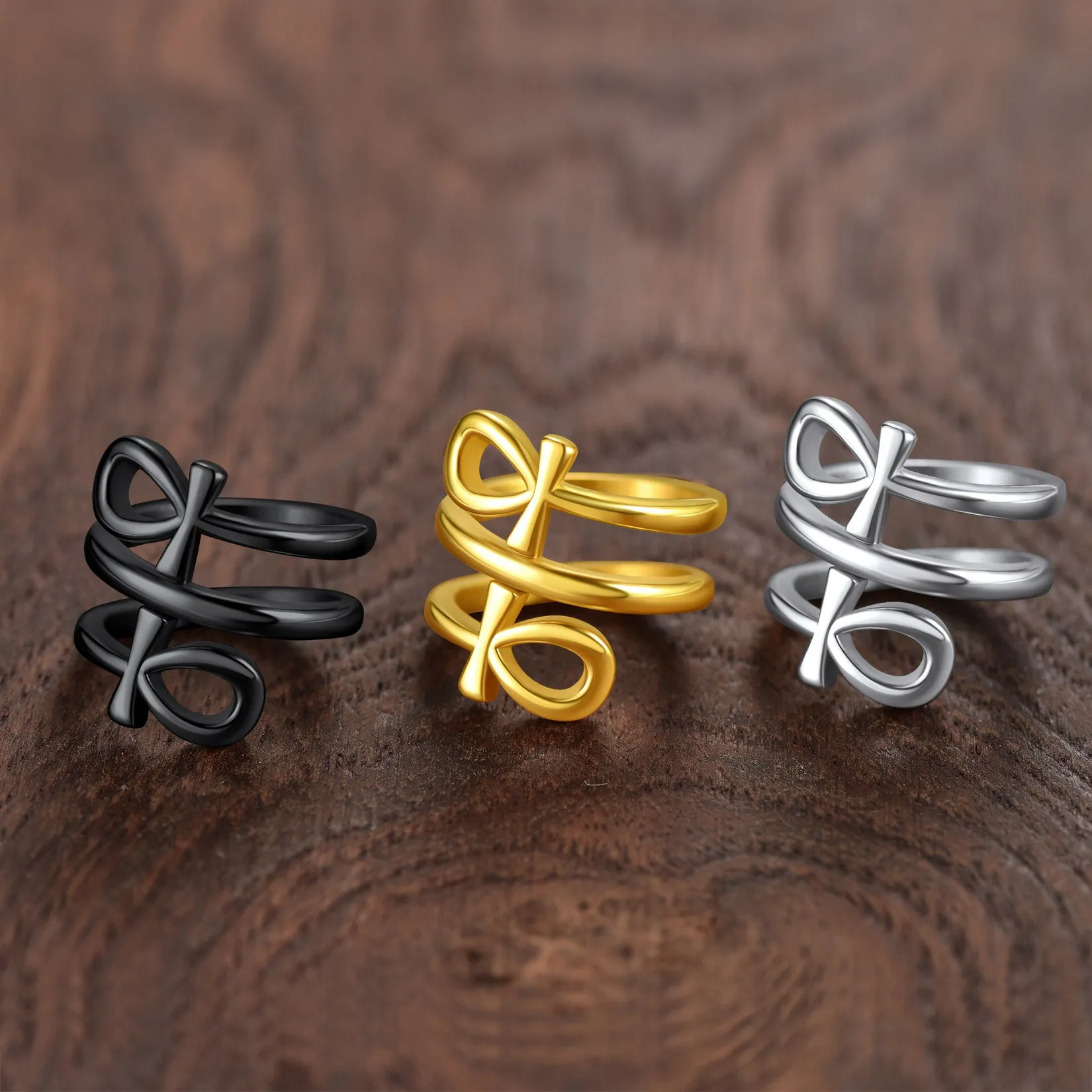 Egyptian Ankh Cross Rings Amulet Jewelry for Men Women sold by FaithHeart product image thumbnail 4