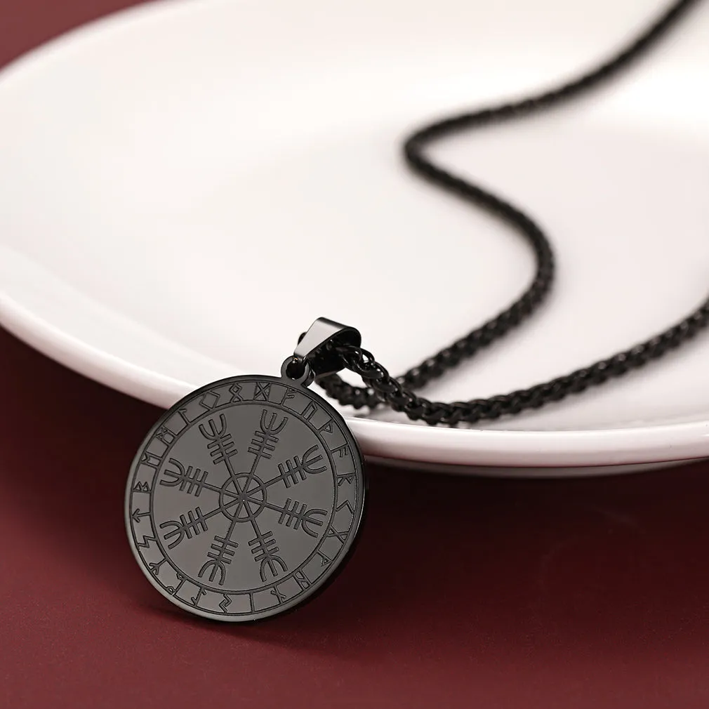 Viking Norse Runes Compass Necklace Amulet Pendant for Men sold by FaithHeart product image thumbnail 5