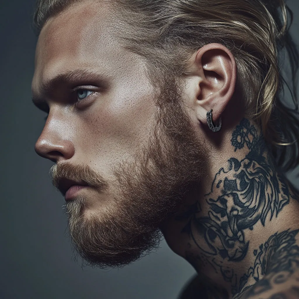 Gothic Punk Dragon Hollow Hoop Huggie Earrings for Men sold by FaithHeart product image thumbnail 2